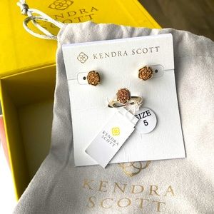 Kendra Scott ring and post earrings set